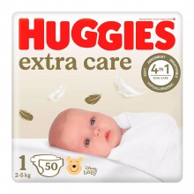 Huggies ExtraCare пелени 1 2-5кг 50бр