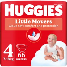 Huggies Little Movers пелени 4 7-18кг 66бр