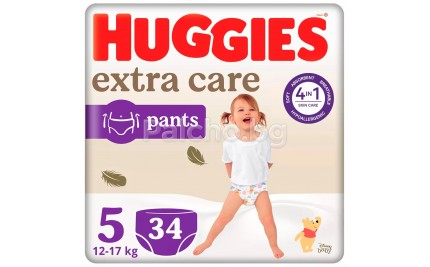 Huggies ExtraCare Гащи 5 12-17кг 34бр