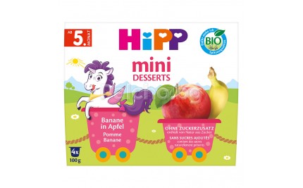 Hipp мини десерт Ябълка и банан