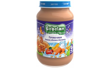 Bebelan Каша банани, ябълки и бисквити 190гр.