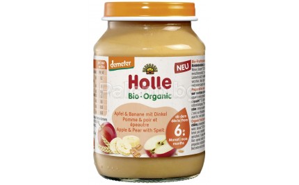 Holle Деметер пюре Ябълка с банан и спелта 190гр