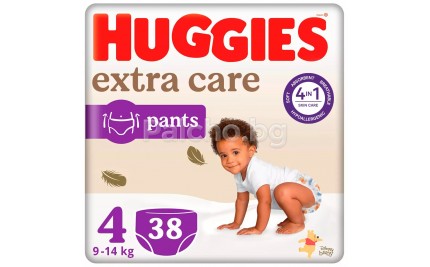 Huggies ExtraCare Гащи 4 9-14кг 38бр