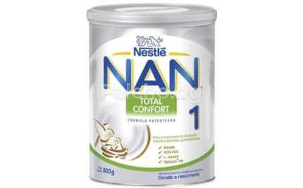 Нестле Нан - Nestle Nan Total Confort Адаптирано мляко за кърмачета 0-6м 800гр