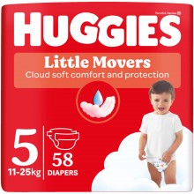 Huggies Little Movers пелени 5 11-25кг 58бр