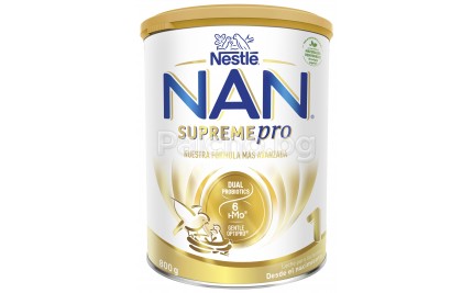 Нестле Нан - Nestle Nan Suprime Pro 1 - Адаптирано мляко за кърмачета 0м+ 800гр.