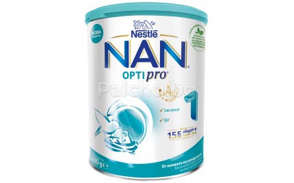 Нестле Нан 1 - Nestle Nan Optipro 1 HM-O Адаптирано мляко за кърмачета 0м+ 400гр.