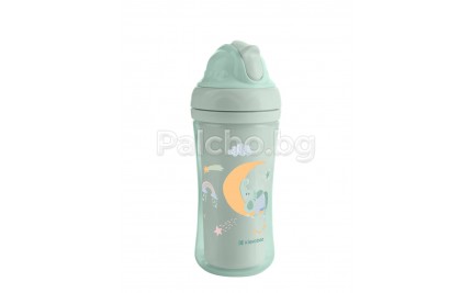 Kikka Boo чаша със силиконова сламка Moony me 