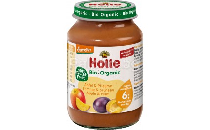 Holle Деметер пюре Ябълки и сливи 190гр