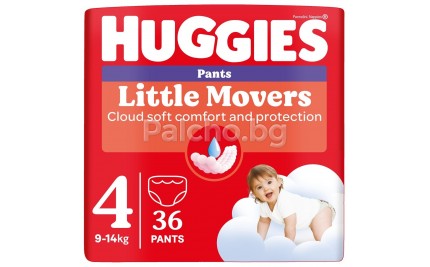 Huggies Little movers Гащи 4 9-14кг 36бр